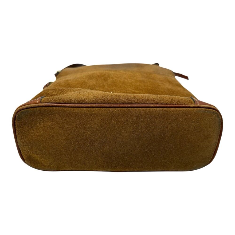 Dooney & Bourke Brown Suede Crossbody Satchel - Picture 8 of 9
